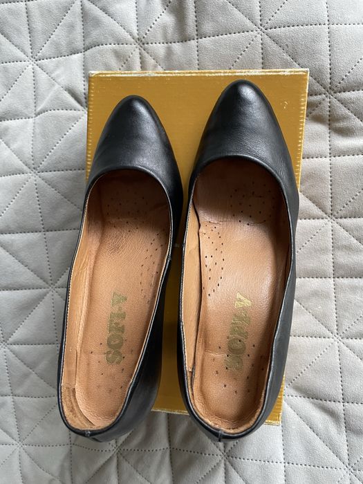 Дамски елегантни обувки естествена кожа