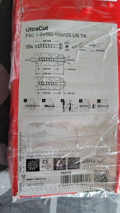 Surub beton Fischer Heco 8x150