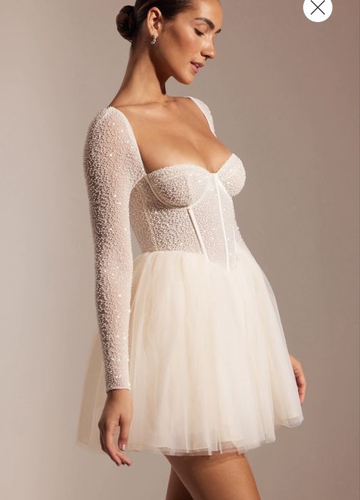 Oh polly официална бяла рокля