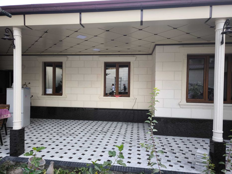 Термопанели с покрытием травертин камнем/утепление, фасадный декор