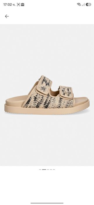 Tommy Hilfiger чехли дамски DOUBLE STRAP RAFFIA SANDAL
