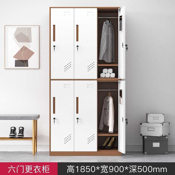 Шкаф для одежды с металлическими дверями – для офисов и сотрудников