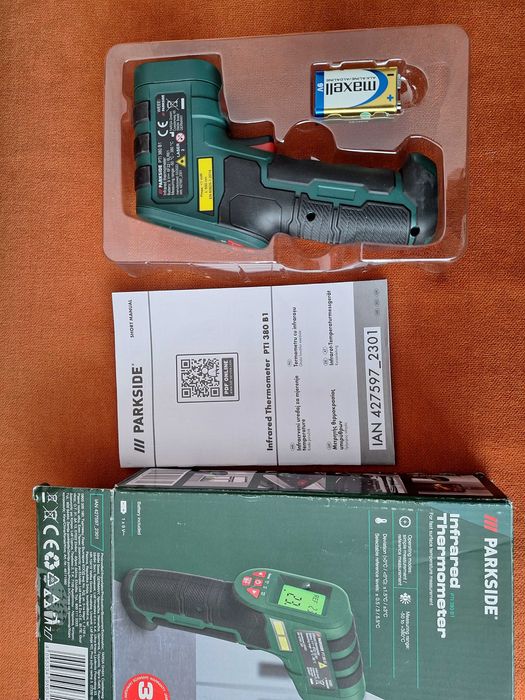 Termometru digital cu laser si infraroșu model PTI
380 B1 Parkside