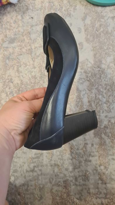 Pantofi de dama bleumarin piele 38