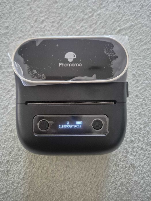Imprimanta etichete Phomemo M220 Negru 80mm Bluetooth USB + rola 40x30 (120 etichete)