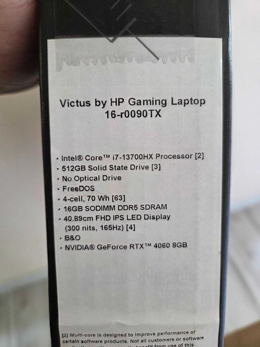Продам игровой ноутбук HP Victus 16-r0090TX