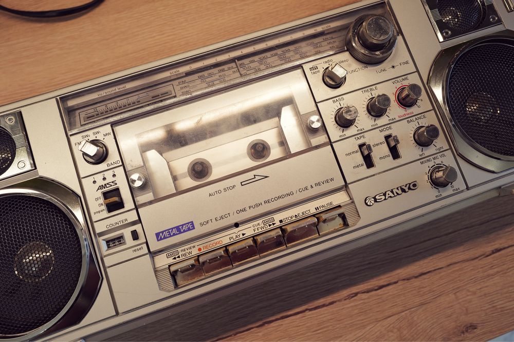 Boombox Sanyo M 7900 K radio casetofon de colectie