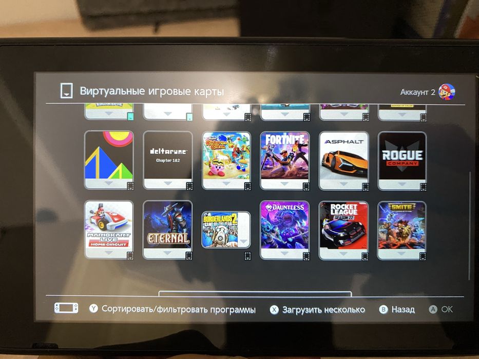 Nintendo Switch V2 Полный комплект + 2 картриджа + Pro Controller