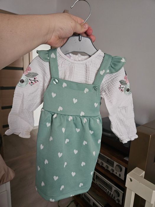 Salopeta body si rochita (sarafan) bebe fetita 3-6 luni