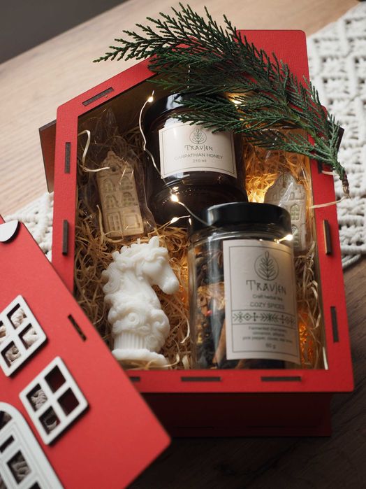 Set cadou de Crăciun pentru o pauză de ceai cozy