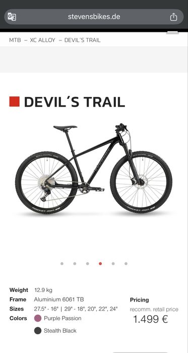 Mtb Stevens Devil’s Trail 29 – Mărime 20” (L)