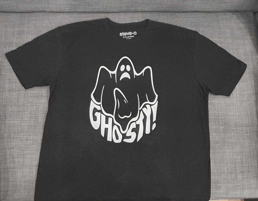 Tricou original STEVE-O's GHOSTY TEE (BLACK) - editie limitata