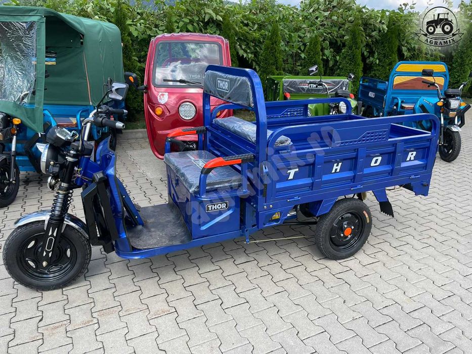 Triciclu NOU electric Thor Hobby cu cabina 1000W Agramix