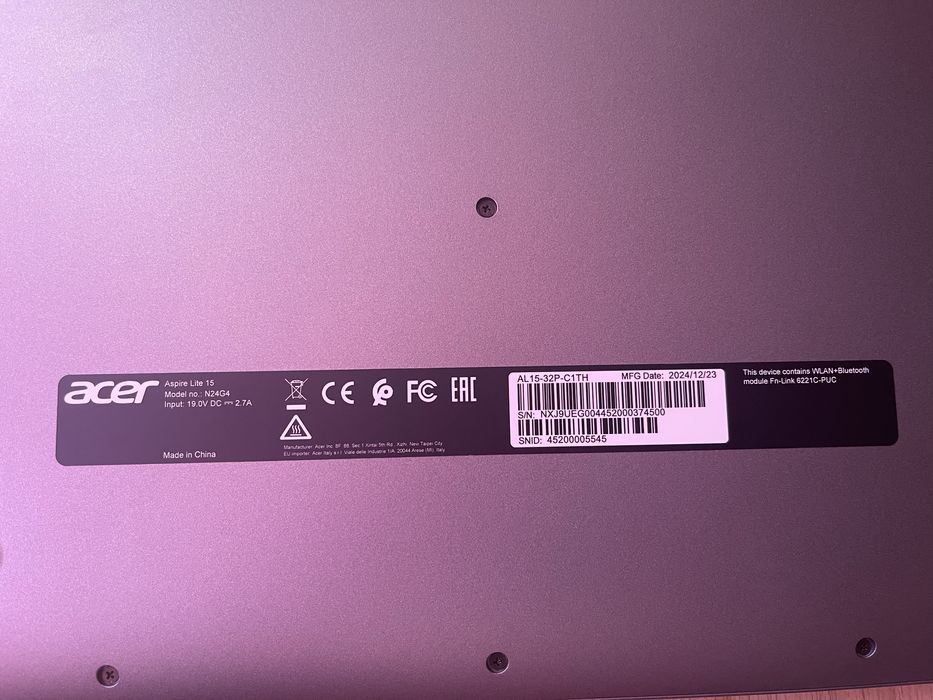 Laptop Acer Aspire Lite 15