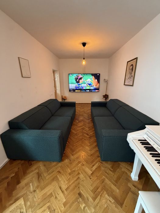 Canapele de  4 pers The Home. 2 bucati. Verde inchis