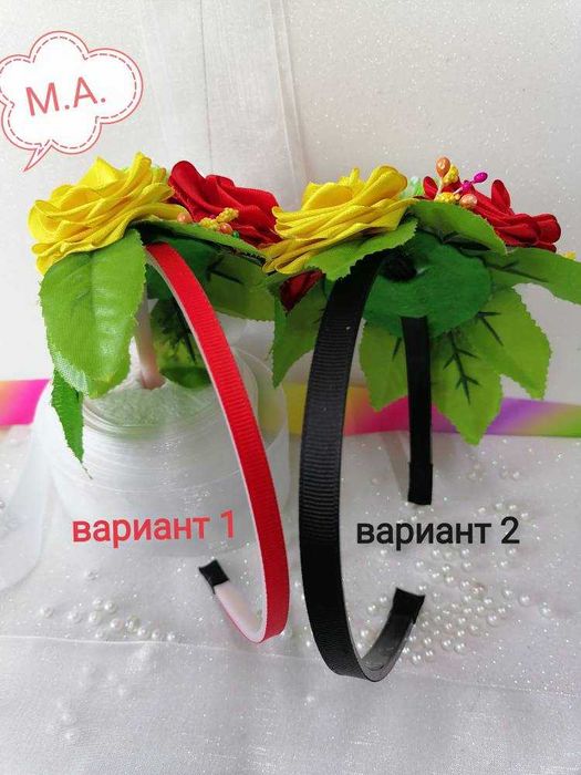 Диадема с цветя за народни танци