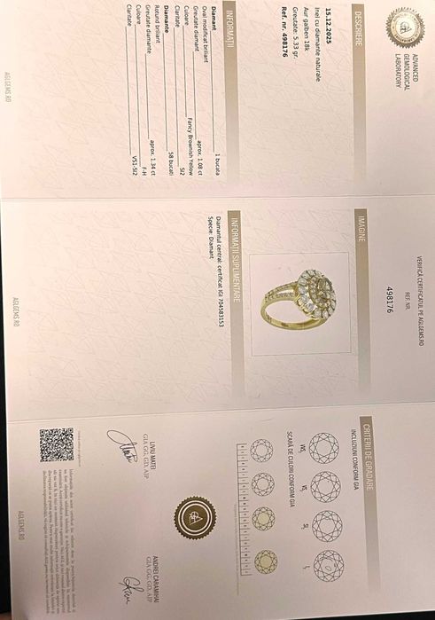 Inel din aur 18K cu diamante naturale