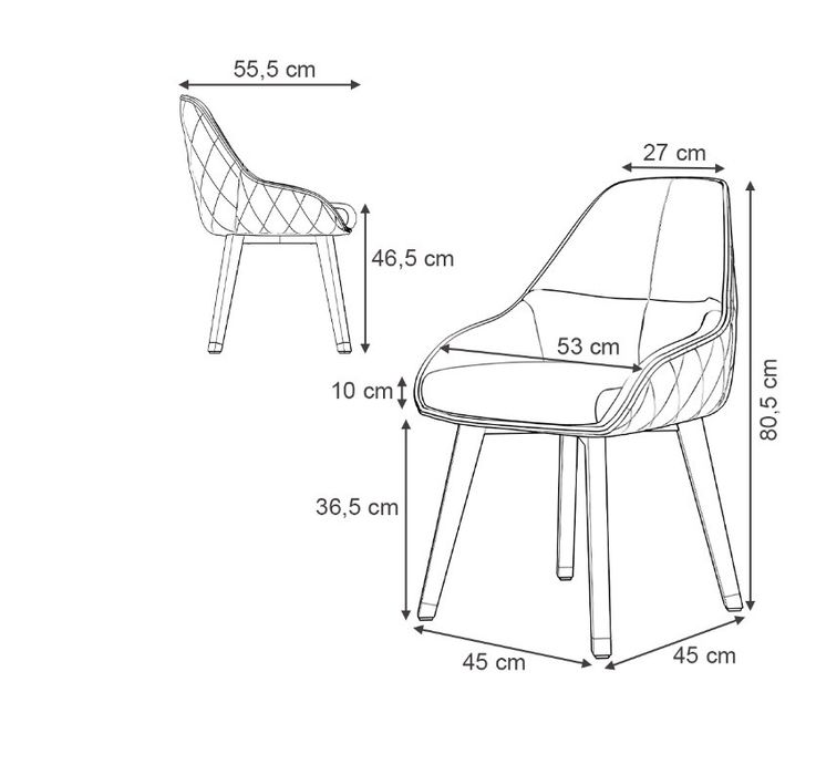Комплект 4бр трапезни столове Vicco