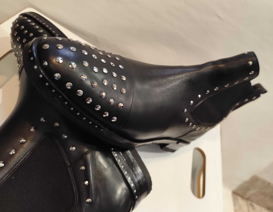 Ghete chelsea cap toe 41 Lav. Artigianale Fantasy piele naturala moale