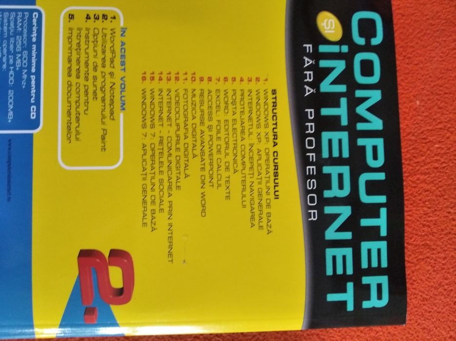 Computer și internet fara profesor,curs complet și CD Rom,curs gratuit