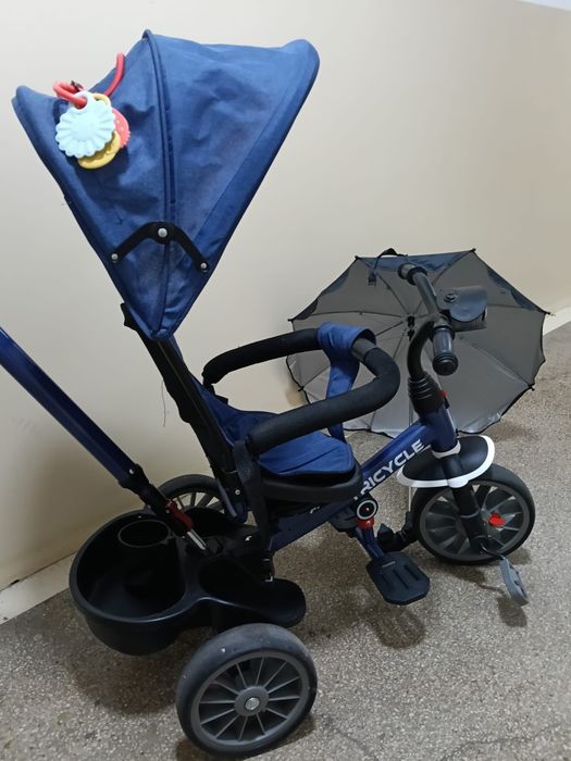Tricicleta copii cu scaun reversibil Super Trike Albastru