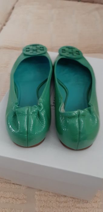Berini Tory Burch,autentici ,piele lacuita,verde,superbi 39