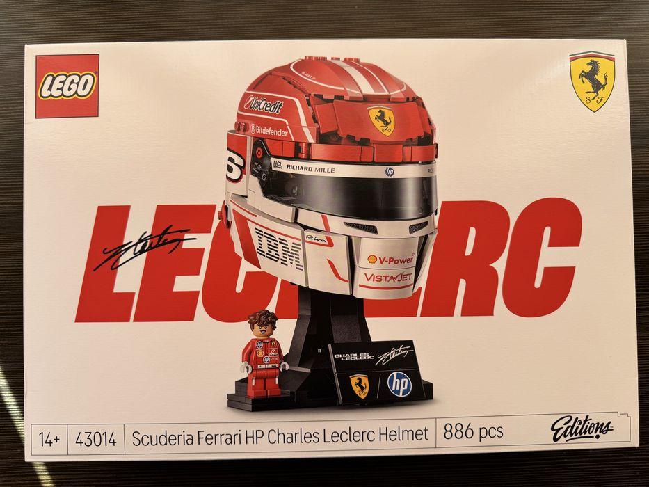 Scuderia Ferrari HP Charles Leclerc Helmet Lego #43014
