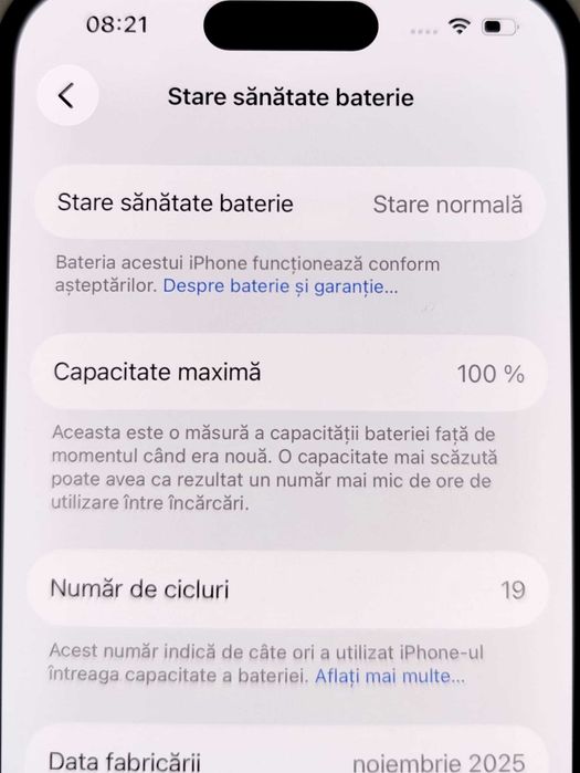 (AG 35)Telefon iPhone 16 128Gb  b.34438 - 3000Lei Garantie 2ani!