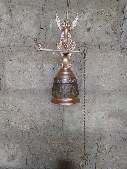 Clopot de perete/de poarta din bronz/H-aprox.42 cm