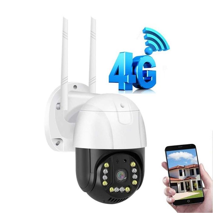 2107 Куполна камера с безжична 4G връзка - 3MPX - 12LED