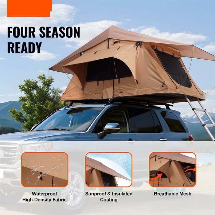 Cort de plafon auto carcasa rigida 2-3 persoane, scara telescopica 2,3 m, saltea, impermeabil 2000 mm, pentru Jeep SUV pickup