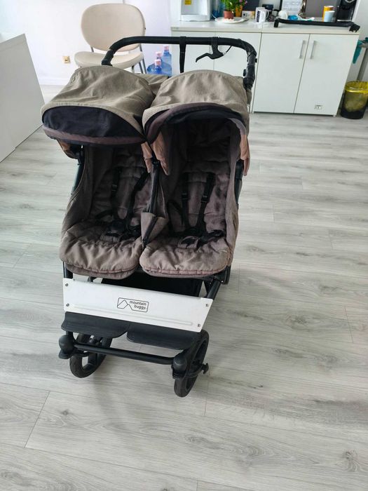 MOUNTAIN BUGGY Комбинирана количка за близнаци DUET V3 LUXURY РИБЕНА КОСТ