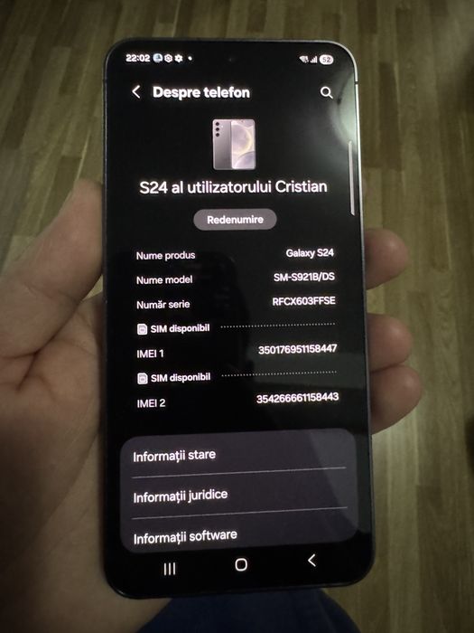 Samsung s24 5g baterie 100%