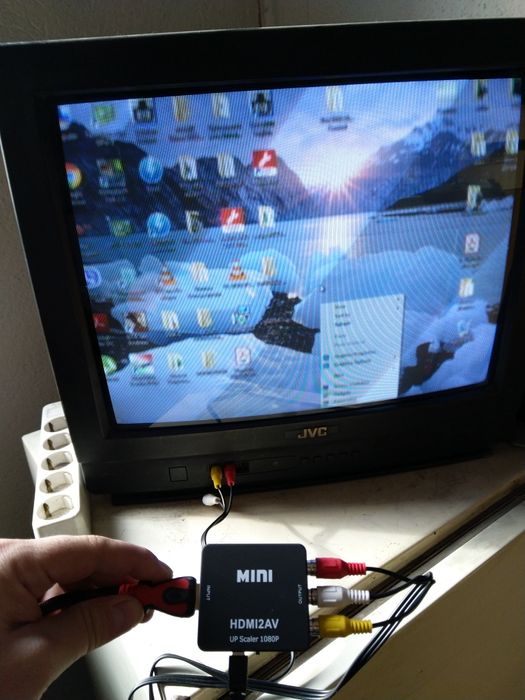 Преходник от HDMI към RCA AV (чинчове)