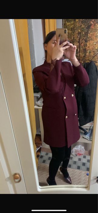 Платье пиджак с гипюром