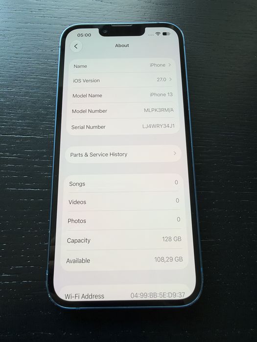 iPhone 13, 128GB, Blue - Baterie 95% (Perfect funcțional)