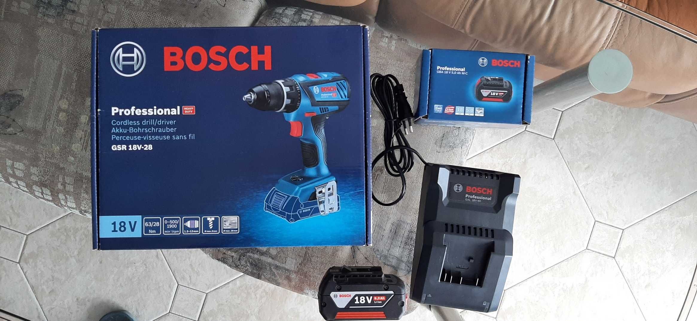 Акумулаторен Винтоверт БОШ BOSCH GSR 18V-28+ProCore 8.0Ah-Гаранция-3г ...