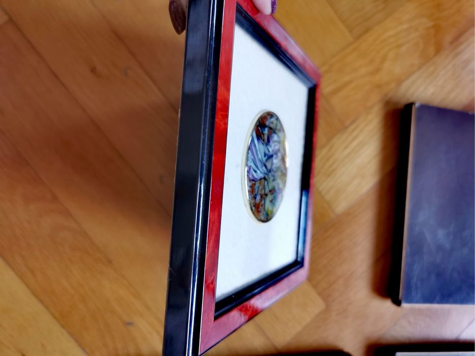 Картина арт украшение миниатюра литография 24 кт златен лист 4бр.