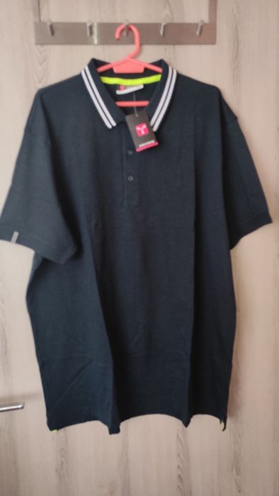 Тениска с Яка PAYPER тъмно синя/сива