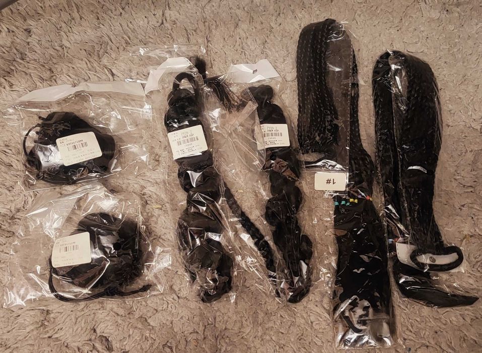 Косы искусственные синтетические, резинки и заколки для волос