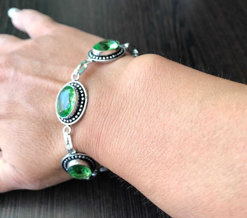 Bratara Argint 925 cu Pietre Semipretioase Peridot Toy