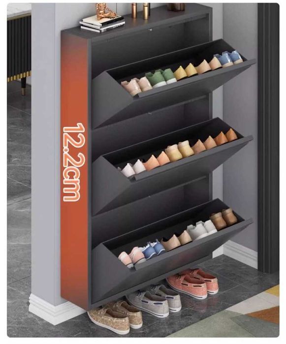 Настенная обувница/минималистичная/тонкие линии/мягкие углы