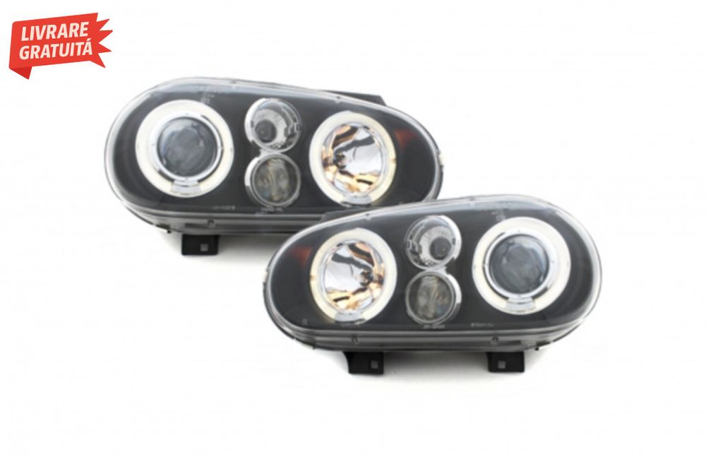 Faruri VW Golf IV 4 (09.1997-09.2003) Angel Eyes Negru