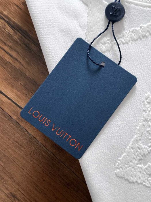 Tricou Louis Vuitton White Velvet  Logo !