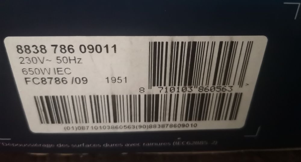 Aspirator cu sac Philips Performer Silent, 750 W, 4 L