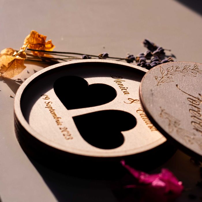 Cutie pentru verighete personalizata "always and forever"