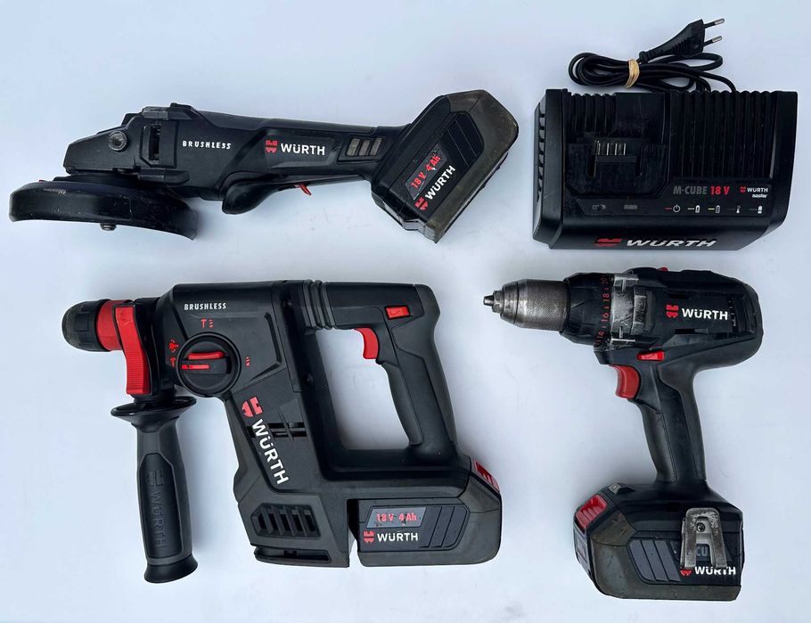 Wurth M-Cube -  Безчетков сет от перфоратор, ъглошлайф и винтоверт