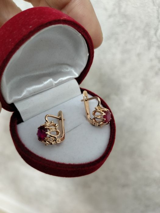 Советские серьги 583 пробы