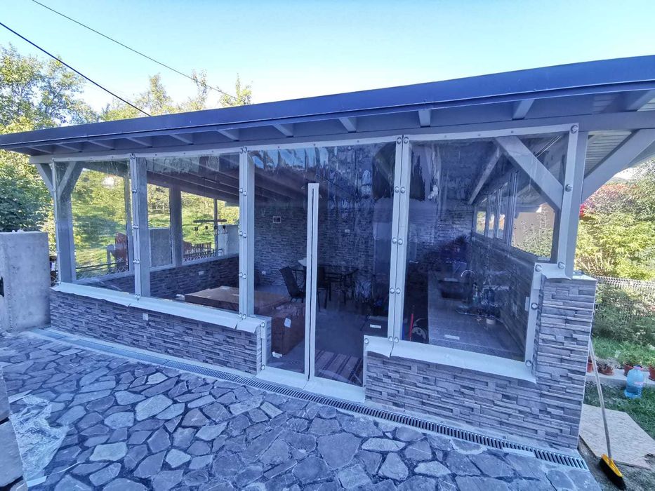 Folie terase si foisoare, folii transparente terasa Cristal premium