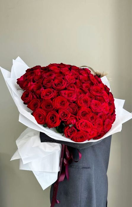 Цветы 101 роза букет
